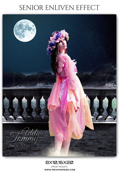 ADELINE TOMMY - SENIOR ENLIVEN EFFECT - Photography Photoshop Template