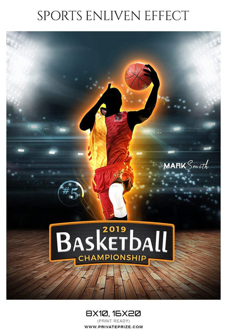 Mark Smith - Basketball Sports Enliven Effect Photography Template - PrivatePrize - Photography Templates
