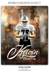 Kelvin Curtis Football Enliven Effect Photoshop Template
