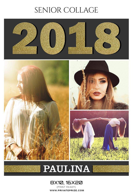 Paulina - Senior Collage Photography Template - PrivatePrize - Photography Templates