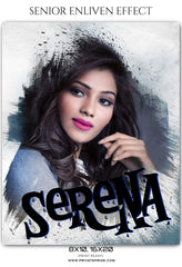 Serena - Senior Enliven Effect  Photoshop Template