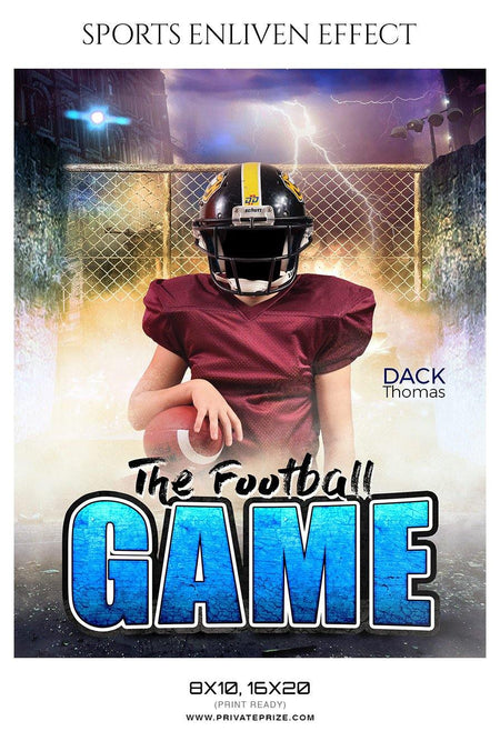 Dack Thomas - Football Sports Enliven Effects Photography Template - PrivatePrize - Photography Templates