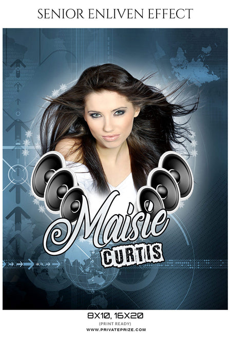 Maisie Curtis - Senior Enliven Effect Photography Template - Photography Photoshop Template
