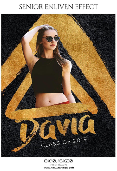 Davia - Senior Enliven Effect Photography Template - PrivatePrize - Photography Templates