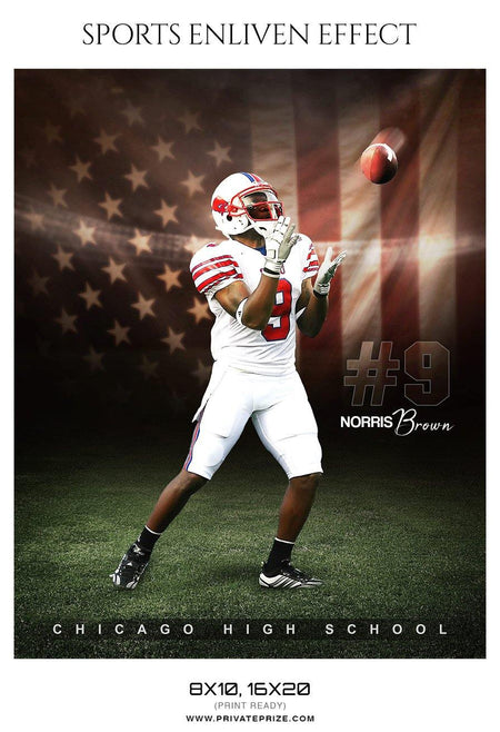 Norris Brown - Football Sports Enliven Effect Photography Template - PrivatePrize - Photography Templates