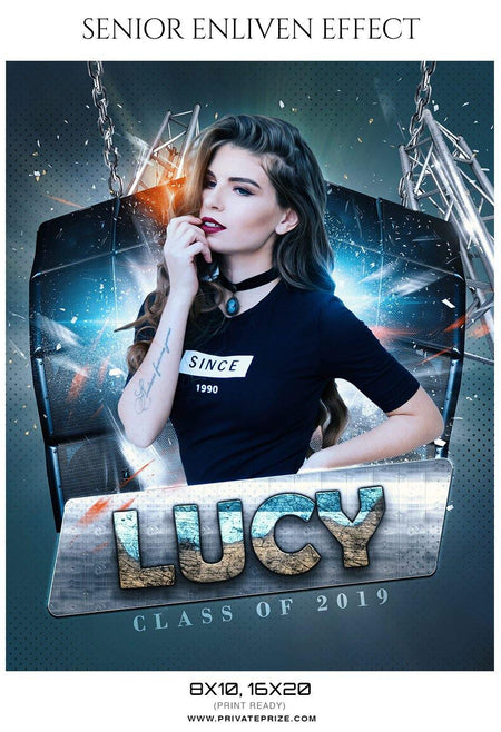 Lucy - Senior Enliven Effect Photography Template - PrivatePrize - Photography Templates
