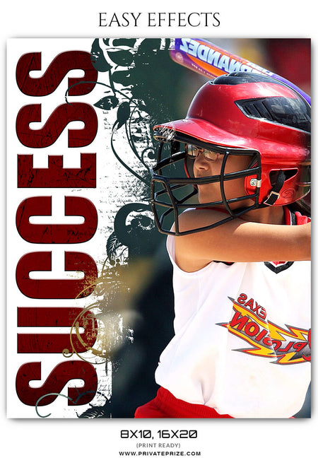 SUCCESS - EASY EFFECTS SPORTS PHOTOGRAPHY - Photography Photoshop Template