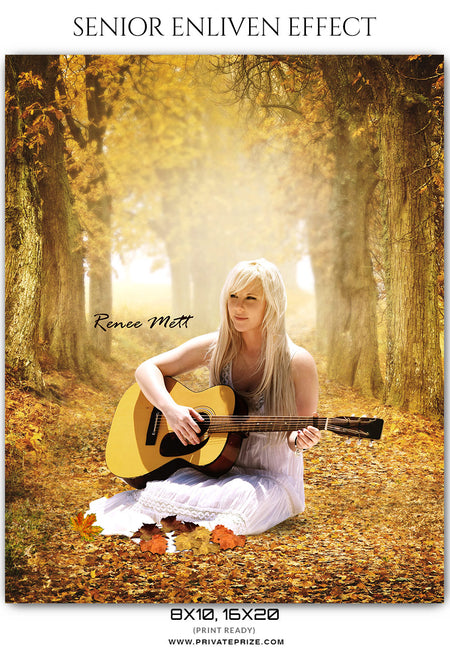 Renee Mett - Senior Enliven Effect  Photoshop Template - Photography Photoshop Template