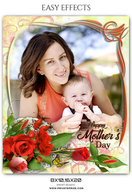 MOTHER'S DAY FRAME - EASY EFFECT - Photography Photoshop Template
