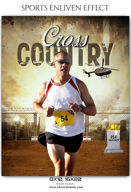 Dain Jeff Cross Country - Athletics Sports Enliven Effect Photography Template - Photography Photoshop Template