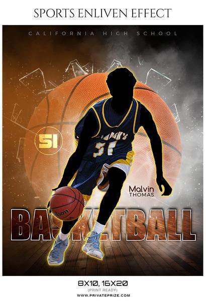 Malvin Thomas - Basketball Sports Enliven Effects Photography Template - PrivatePrize - Photography Templates