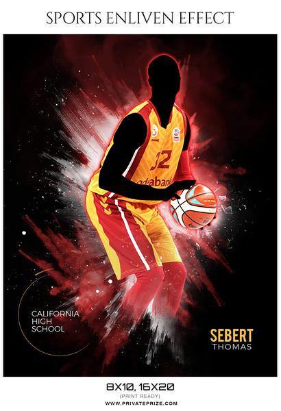 Sebert Thomas - Basketball Sports Enliven Effects Photography Template - PrivatePrize - Photography Templates