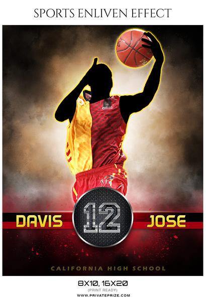 Davis Jose - Basketball Sports Enliven Effects Photography Template - PrivatePrize - Photography Templates