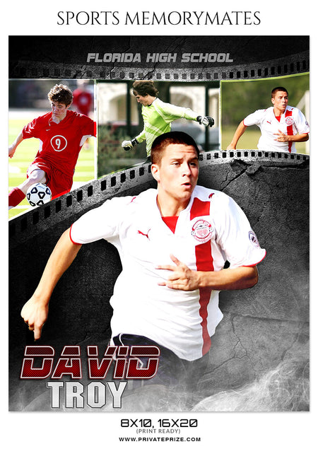 David Troy - Soccer Sports Memory mates Photography Template - Photography Photoshop Template