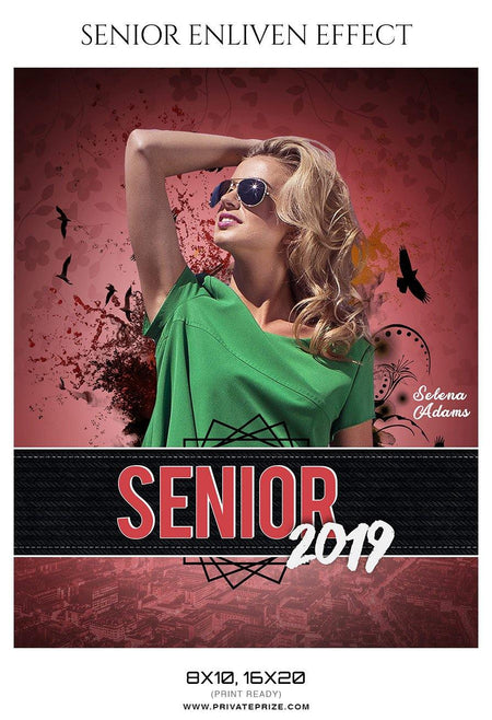 Selena Adams - Senior Enliven Effect Photography Template - PrivatePrize - Photography Templates