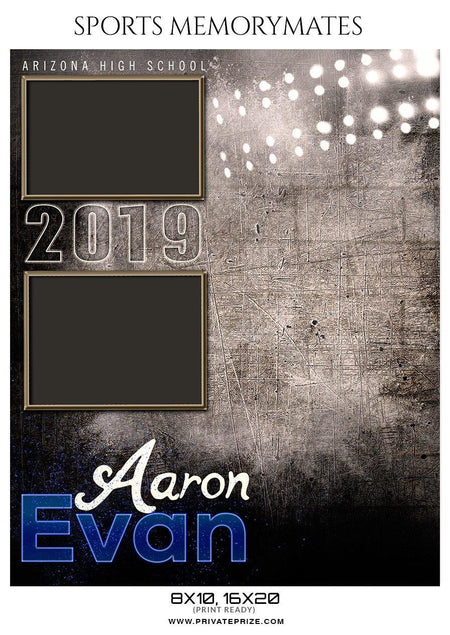 Aaron Evan - Football Memory Mate Photoshop Template - PrivatePrize - Photography Templates