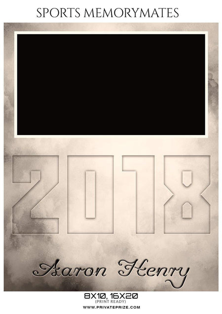 Aaron Henry - Football Sports Memory Mates Photography Template - PrivatePrize - Photography Templates
