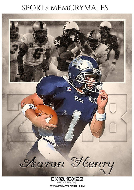 Aaron Henry - Football Sports Memory Mates Photography Template - PrivatePrize - Photography Templates