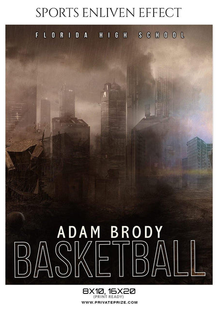 Adam Brody - Basketball Sports Enliven Effects Photography Template - PrivatePrize - Photography Templates