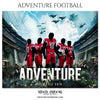 Adventure - Football Themed Sports Photography Template - Photography Photoshop Template