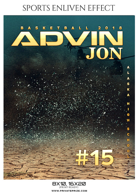 ADVIN-JON-BASKETBALL- SPORTS ENLIVEN EFFECT - Photography Photoshop Template