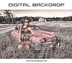 Digital Backdrop - Vintage Car