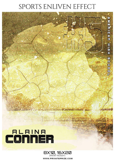Alaina Conner - Softball Sports Enliven Effects Photography Template - PrivatePrize - Photography Templates