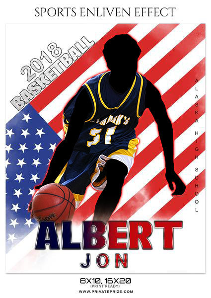 ALBERT JON - BASKETBALL SPORTS PHOTOGRAPHY - Photography Photoshop Template