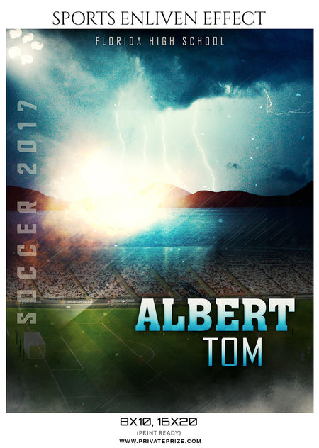 Albert Tom Soccer-Sports Enliven Effect - Photography Photoshop Template