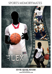 Alex Jon-Basketball - Sports Memory Mate Photoshop Template