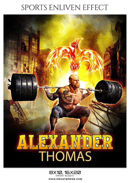 ALEXANDER THOMAS-FITNESS - SPORTS ENLIVEN EFFECT - Photography Photoshop Template