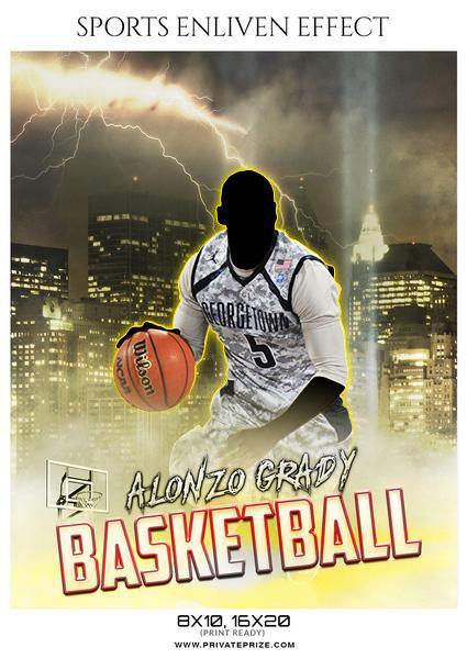 Alonzo Grady - Basketball Sports Enliven Effects Photography Template - PrivatePrize - Photography Templates