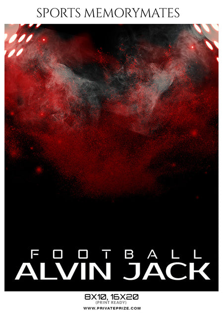 Alvin Jack - Football Sports Memory Mates Photography Template - Photography Photoshop Template