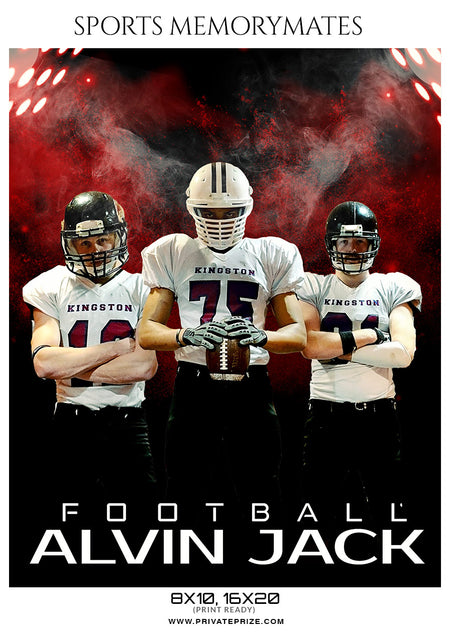 Alvin Jack - Football Sports Memory Mates Photography Template - Photography Photoshop Template