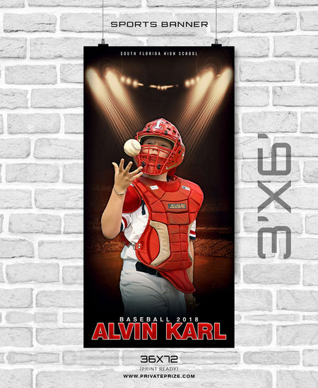 Alvin Karl - Baseball Enliven Effects Sports Banner Photoshop Template - Photography Photoshop Template