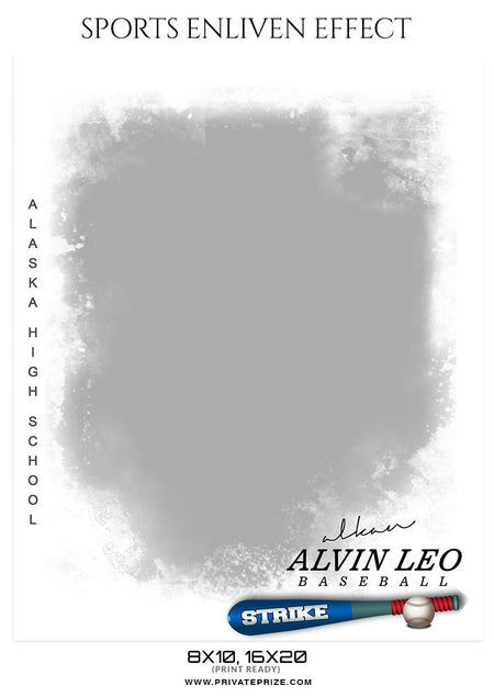 ALVIN LEO BASEBALL - SPORTS ENLIVEN EFFECT - Photography Photoshop Template