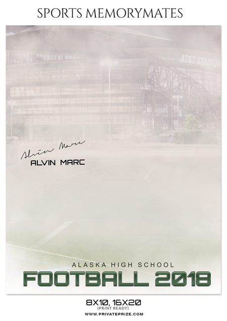 ALVIN MARC FOOTBALL SPORTS MEMORY MATE - Photography Photoshop Template
