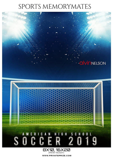 Alvin Nelson - Soccer Memory Mate Photoshop Template - PrivatePrize - Photography Templates