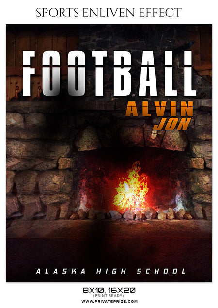 ALVIN JON-FOOTBALL - SPORTS ENLIVEN EFFECT - Photography Photoshop Template