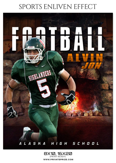 ALVIN JON-FOOTBALL - SPORTS ENLIVEN EFFECT - Photography Photoshop Template