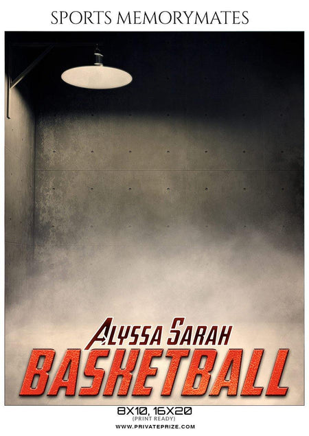 Alyssa Sarah - Basketball Sports Memory Mates Photography Template - PrivatePrize - Photography Templates