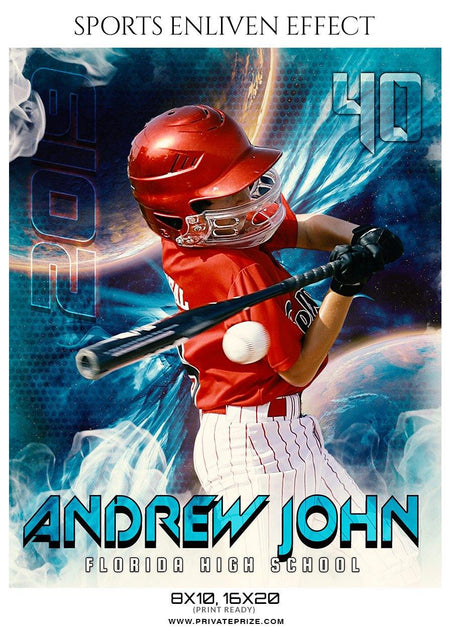 Andrew John - Baseball Sports Enliven Effects Photography Template - PrivatePrize - Photography Templates