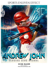 Andrew John - Baseball Sports Enliven Effects Photography Template