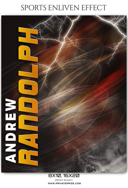 Andrew Randolph - Basketball Sports Enliven Effects Photography Template - Photography Photoshop Template