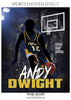 Andy Dwight Basketball Enliven Effects Sports Photoshop Template - Photography Photoshop Template