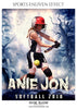 Anie John - Softball Sports Enliven Effects Photography Template - Photography Photoshop Template