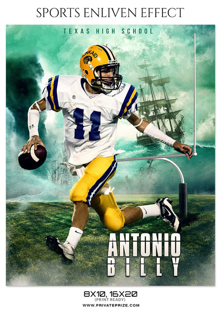 ANTONIO BILLY-FOOTBALL- SPORTS ENLIVEN EFFECT - Photography Photoshop Template
