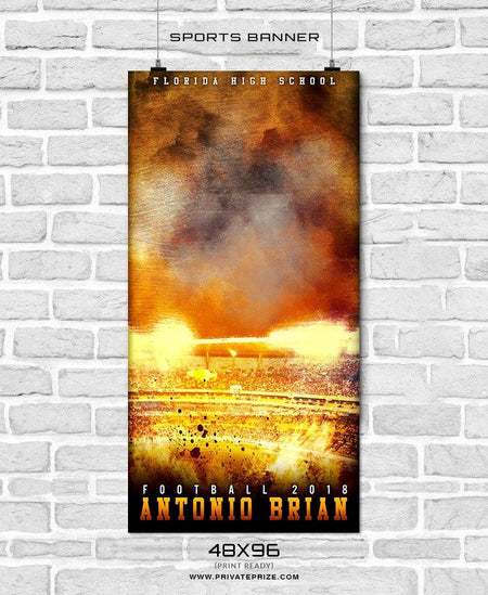 Antonio Brain - Football Sports Banner Photoshop Template - PrivatePrize - Photography Templates