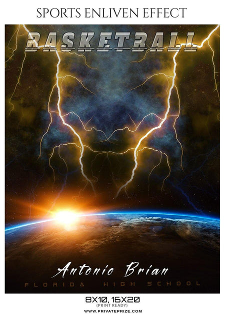 Antonio Brian - Basketball Sports Enliven Effect Photography Template - PrivatePrize - Photography Templates