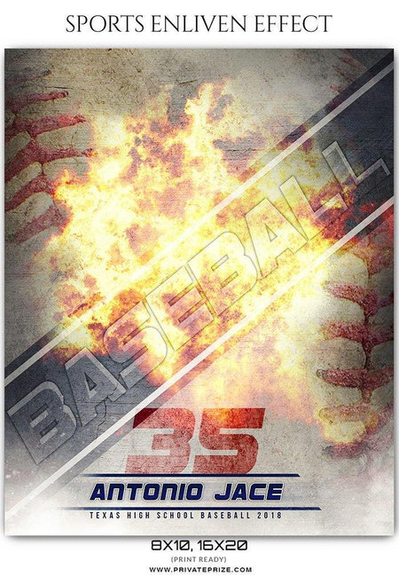 Antonio Jace - Baseball Sports Enliven Effects Photography Template - PrivatePrize - Photography Templates